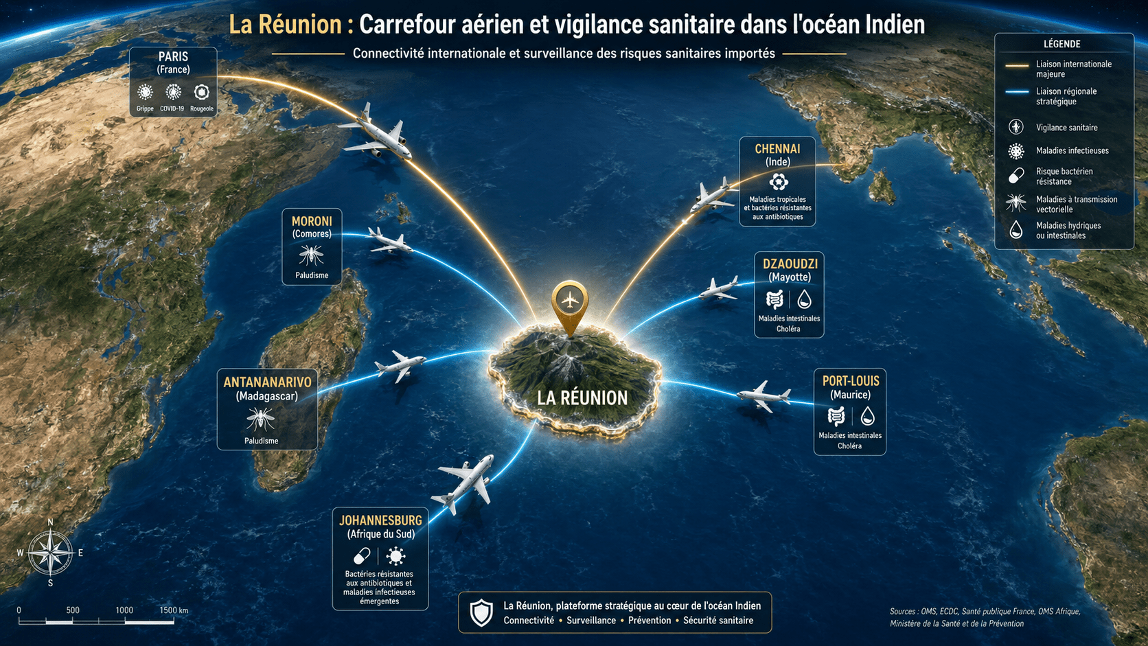 Voyages et Santé les touristes venant à la reunion transportent des maladies