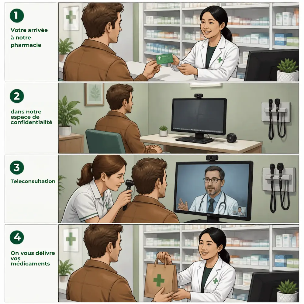 les étapes de la teleconsultation avec un medecin