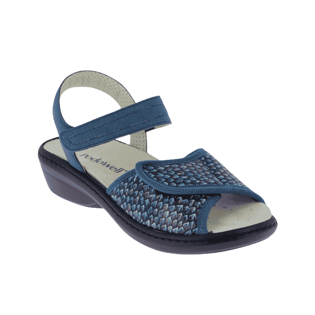 chaussure confort po demi bleu jean