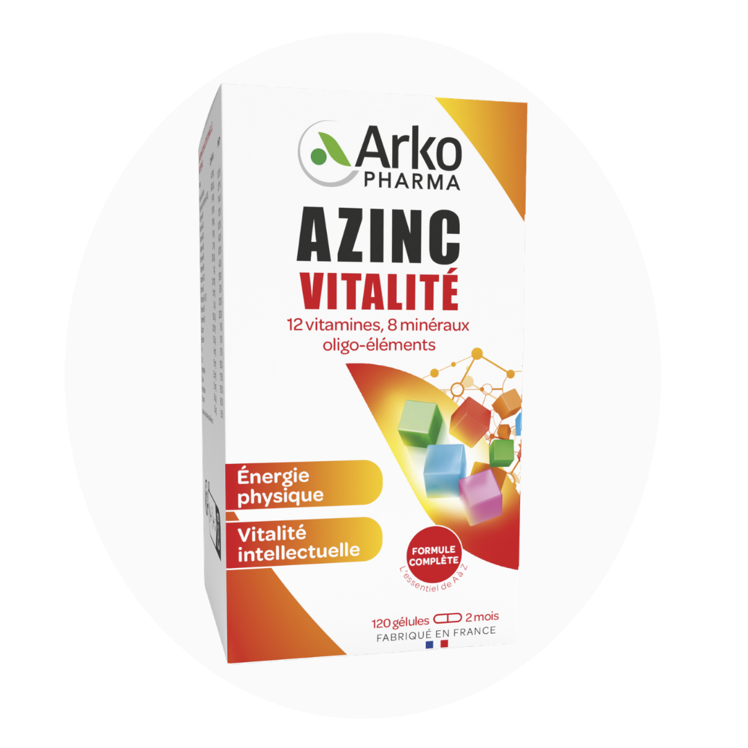 AZINC ADULTE 120GELULE arkopharma ⎯ azinc adulte vitalité vitamines c & e, zinc