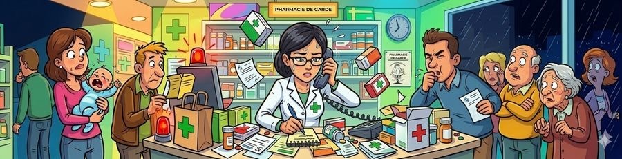 la pharmacienne est de garde et assure la permanence des soins