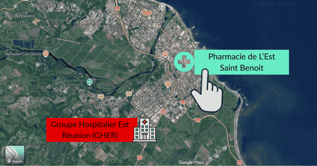 maps pharmacie saint benoit